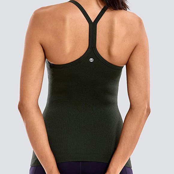 🐢CRZ Yoga seamless Workout Tank W/ Built in Shelf Bra - XS 🐢 - Picture 3 of 9